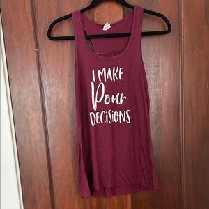 Wine Novelty Burgundy Tank Top